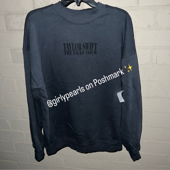Taylor Swift Eras Tour Blue Crewneck Sweater Official Merch NEW - Picture 9 of 14
